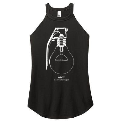 Idea Is A Powerful Weapon Light bulb Grenade Women's Perfect Tri Rocker Tank