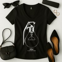 Idea Is A Powerful Weapon Light bulb Grenade Women's V-Neck T-Shirt