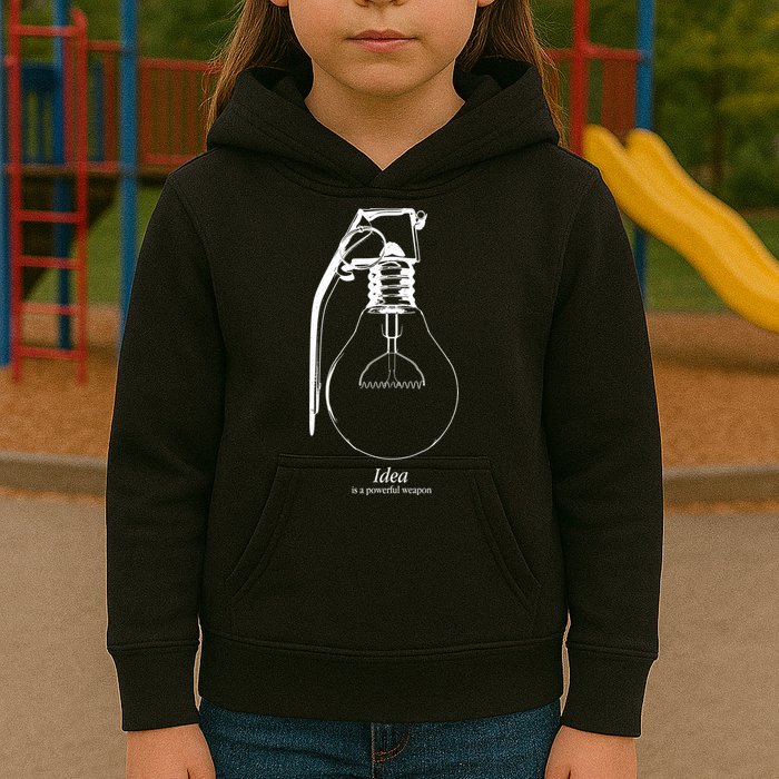 Idea Is A Powerful Weapon Light bulb Grenade Kids Hoodie