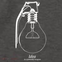 Idea Is A Powerful Weapon Light bulb Grenade Vector Backpack