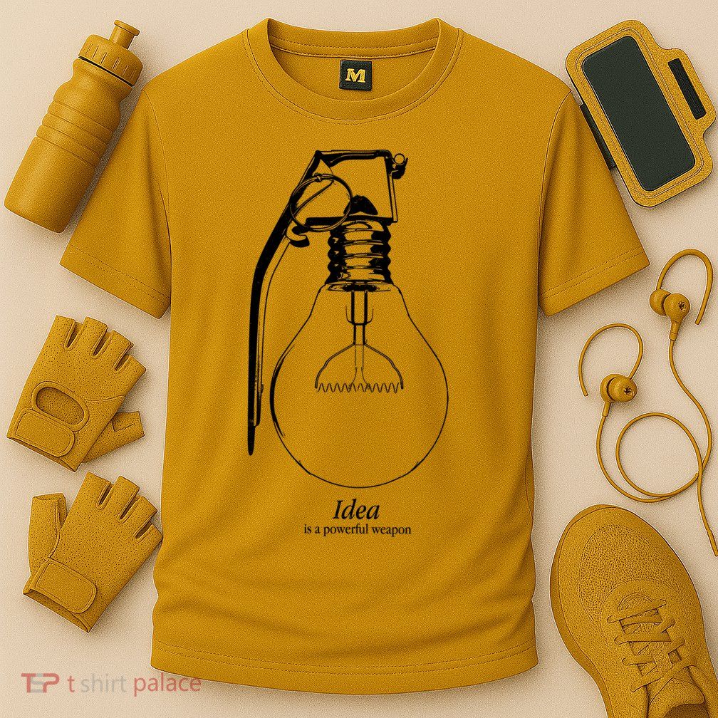 Idea Is A Powerful Weapon Light bulb Grenade Cooling Performance Crew T-Shirt