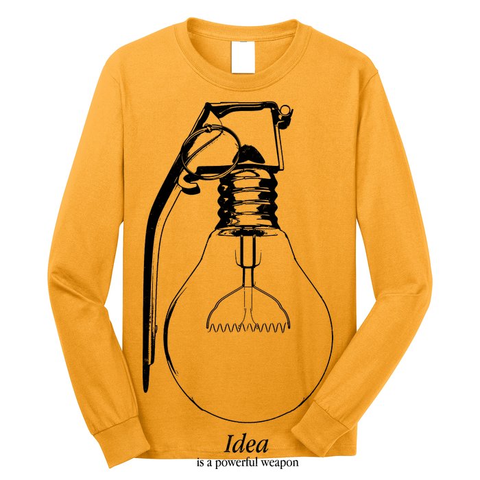 Idea Is A Powerful Weapon Light bulb Grenade Long Sleeve Shirt