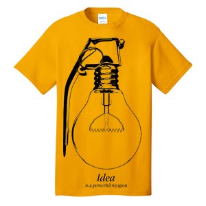 Idea Is A Powerful Weapon Light bulb Grenade Tall T-Shirt