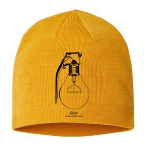 Idea Is A Powerful Weapon Light bulb Grenade Sustainable Beanie