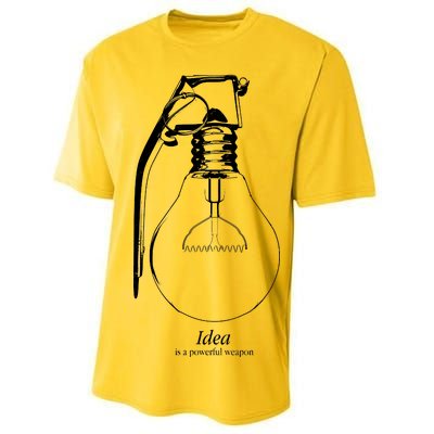 Idea Is A Powerful Weapon Light bulb Grenade Performance Sprint T-Shirt