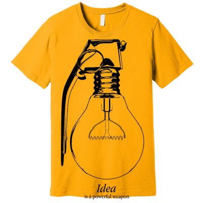 Idea Is A Powerful Weapon Light bulb Grenade Premium T-Shirt