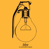 Idea Is A Powerful Weapon Light bulb Grenade Baby Bodysuit