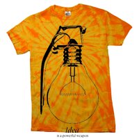 Idea Is A Powerful Weapon Light bulb Grenade Tie-Dye T-Shirt