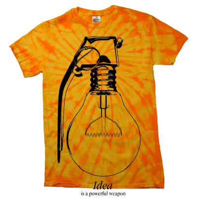 Idea Is A Powerful Weapon Light bulb Grenade Tie-Dye T-Shirt