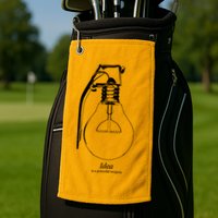 Idea Is A Powerful Weapon Light bulb Grenade Golf Towel