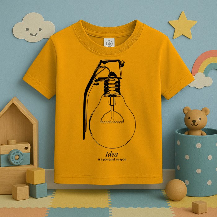 Idea Is A Powerful Weapon Light bulb Grenade Toddler T-Shirt