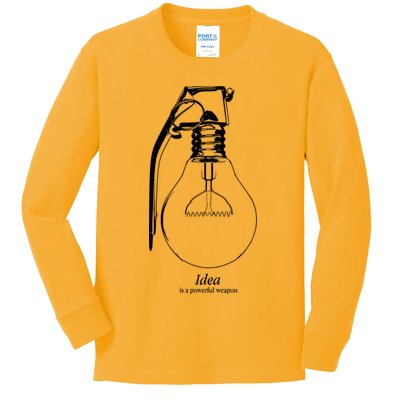 Idea Is A Powerful Weapon Light bulb Grenade Kids Long Sleeve Shirt