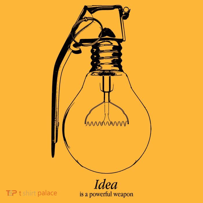 Idea Is A Powerful Weapon Light bulb Grenade Short Acrylic Beanie