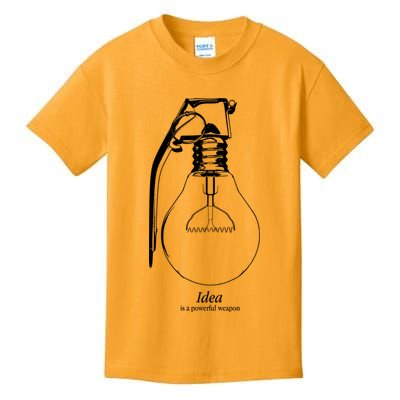 Idea Is A Powerful Weapon Light bulb Grenade Kids T-Shirt