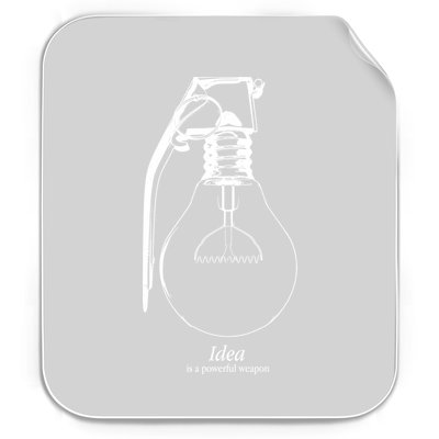 Idea Is A Powerful Weapon Light bulb Grenade Permanent Decal Sticker