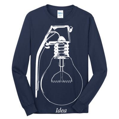 Idea Is A Powerful Weapon Light bulb Grenade Tall Long Sleeve T-Shirt