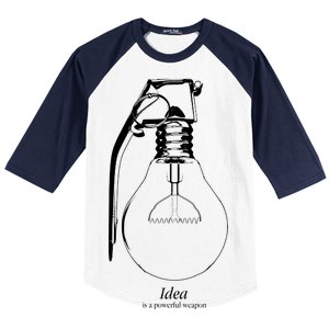 Idea Is A Powerful Weapon Light bulb Grenade Baseball Sleeve Shirt