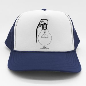 Idea Is A Powerful Weapon Light bulb Grenade Trucker Hat