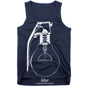 Idea Is A Powerful Weapon Light bulb Grenade Tank Top