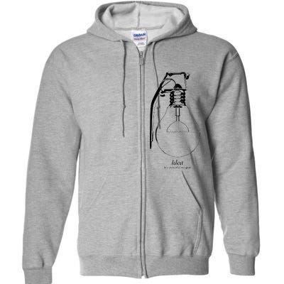 Idea Is A Powerful Weapon Light bulb Grenade Full Zip Hoodie