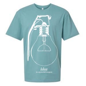 Idea Is A Powerful Weapon Light bulb Grenade Sueded Cloud Jersey T-Shirt