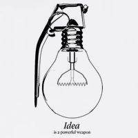 Idea Is A Powerful Weapon Light bulb Grenade Garment-Dyed Sweatshirt