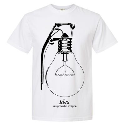 Idea Is A Powerful Weapon Light bulb Grenade Garment-Dyed Heavyweight T-Shirt