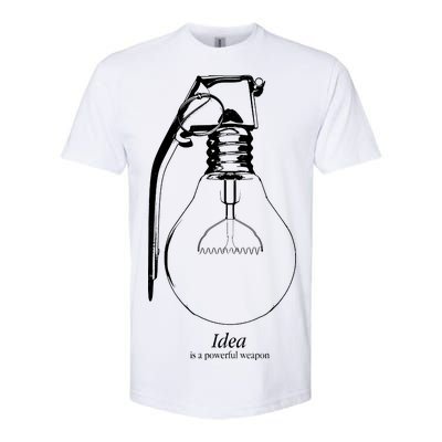 Idea Is A Powerful Weapon Light bulb Grenade Softstyle® CVC T-Shirt