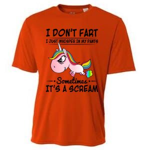 I Don't Fart I Just Whisper Unicorn Funny Gift Cooling Performance Crew T-Shirt