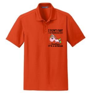 I Don't Fart I Just Whisper Unicorn Funny Gift Dry Zone Grid Polo