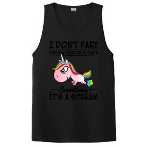 I Don't Fart I Just Whisper Unicorn Funny Gift PosiCharge Competitor Tank