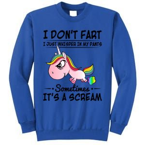 I Don't Fart I Just Whisper Unicorn Funny Gift Sweatshirt