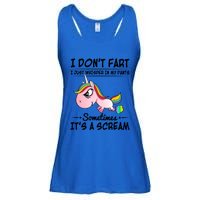 I Don't Fart I Just Whisper Unicorn Funny Gift Ladies Essential Flowy Tank