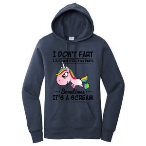 I Don't Fart I Just Whisper Unicorn Funny Gift Women's Pullover Hoodie