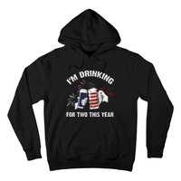 I'm Drinking For 2 This Year Pregnancy 4th Of July Hoodie