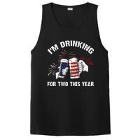 I'm Drinking For 2 This Year Pregnancy 4th Of July PosiCharge Competitor Tank