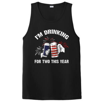 I'm Drinking For 2 This Year Pregnancy 4th Of July PosiCharge Competitor Tank