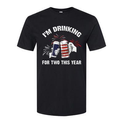 I'm Drinking For 2 This Year Pregnancy 4th Of July Softstyle CVC T-Shirt