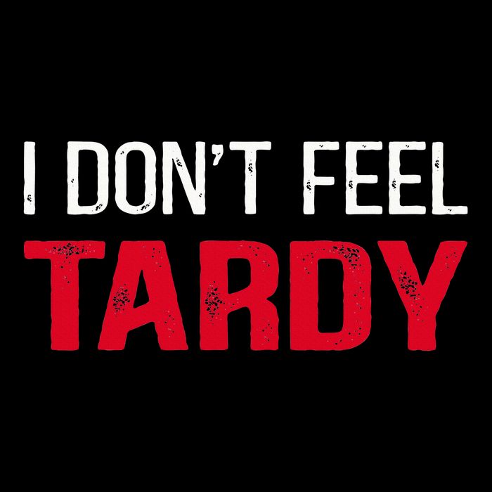 I Don't Feel Tardy Cropped Pullover Crew
