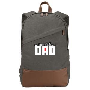 Incredible Dad Funny Dad Gift Father's Day Cotton Canvas Backpack