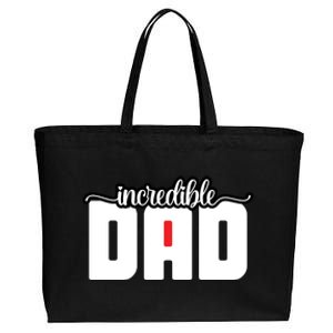 Incredible Dad Funny Dad Gift Father's Day Cotton Canvas Jumbo Tote