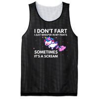 I DonT Fart I Just Whisper In My Pants Funny Unicorn Mesh Reversible Basketball Jersey Tank