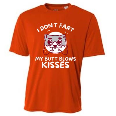 I Don't Fart My Butt Blows Gift Cooling Performance Crew T-Shirt