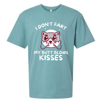 I Don't Fart My Butt Blows Gift Sueded Cloud Jersey T-Shirt