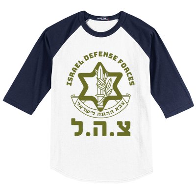 Israel Defense Forces Idf Hebrew Symbol For Israeli Military Baseball Sleeve Shirt