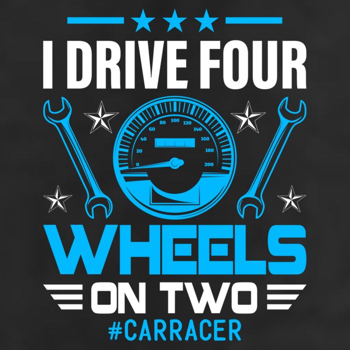 I Drive Four Wheels On Two Race Car Cute Gift 11oz C Handle Ceramic Mug