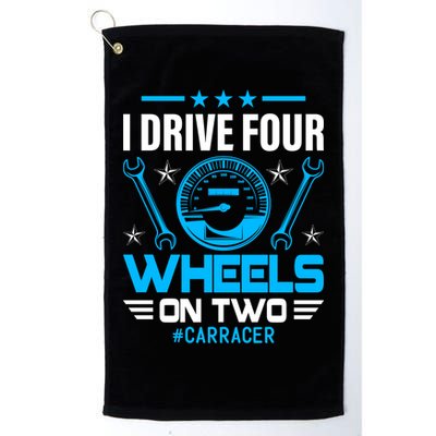 I Drive Four Wheels On Two Race Car Cute Gift Golf Towel