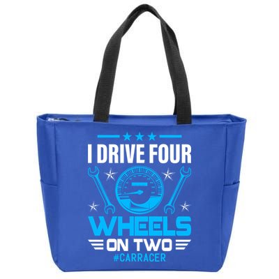 I Drive Four Wheels On Two Race Car Cute Gift Zip Tote Bag