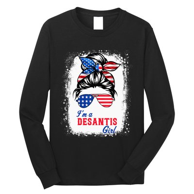 I'm Desantis Florida Governor 2024 US American Flag Long Sleeve Shirt