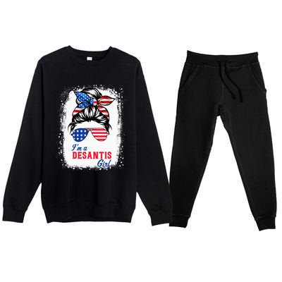 I'm Desantis Florida Governor 2024 US American Flag Premium Crewneck Sweatsuit Set